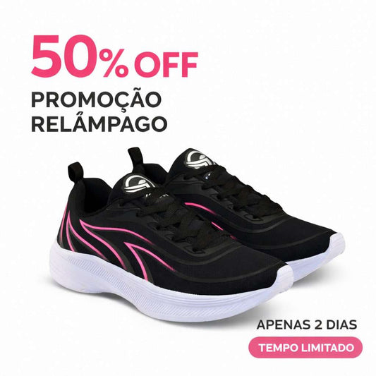Tênis Feminino Fitness Macio e Leve Preto – Doce Malícia