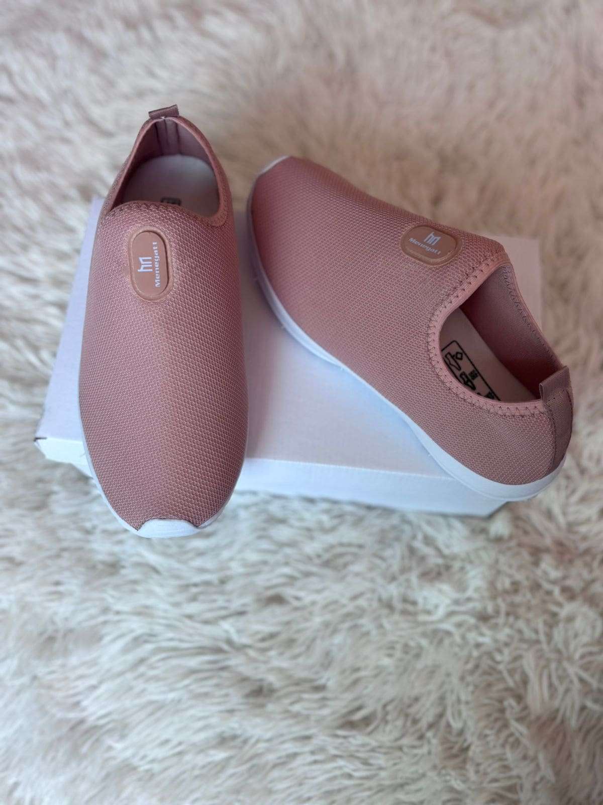 Tênis Feminino Slip On Meia Calce Fácil Rosé – Doce Malícia