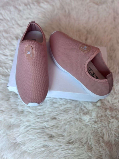 Tênis Feminino Slip On Meia Calce Fácil Rosé – Doce Malícia