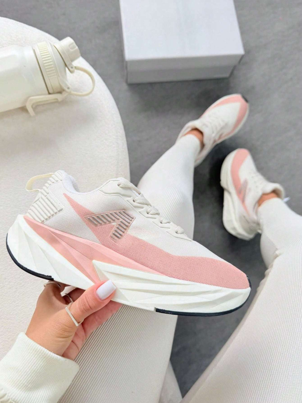 Tênis Feminino Chunky Corrida Caminhada Branco e – Doce Malícia