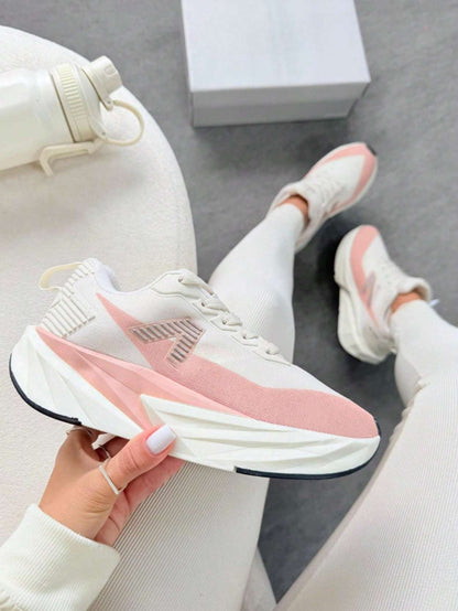 Tênis Feminino Chunky Corrida Caminhada Branco e – Doce Malícia