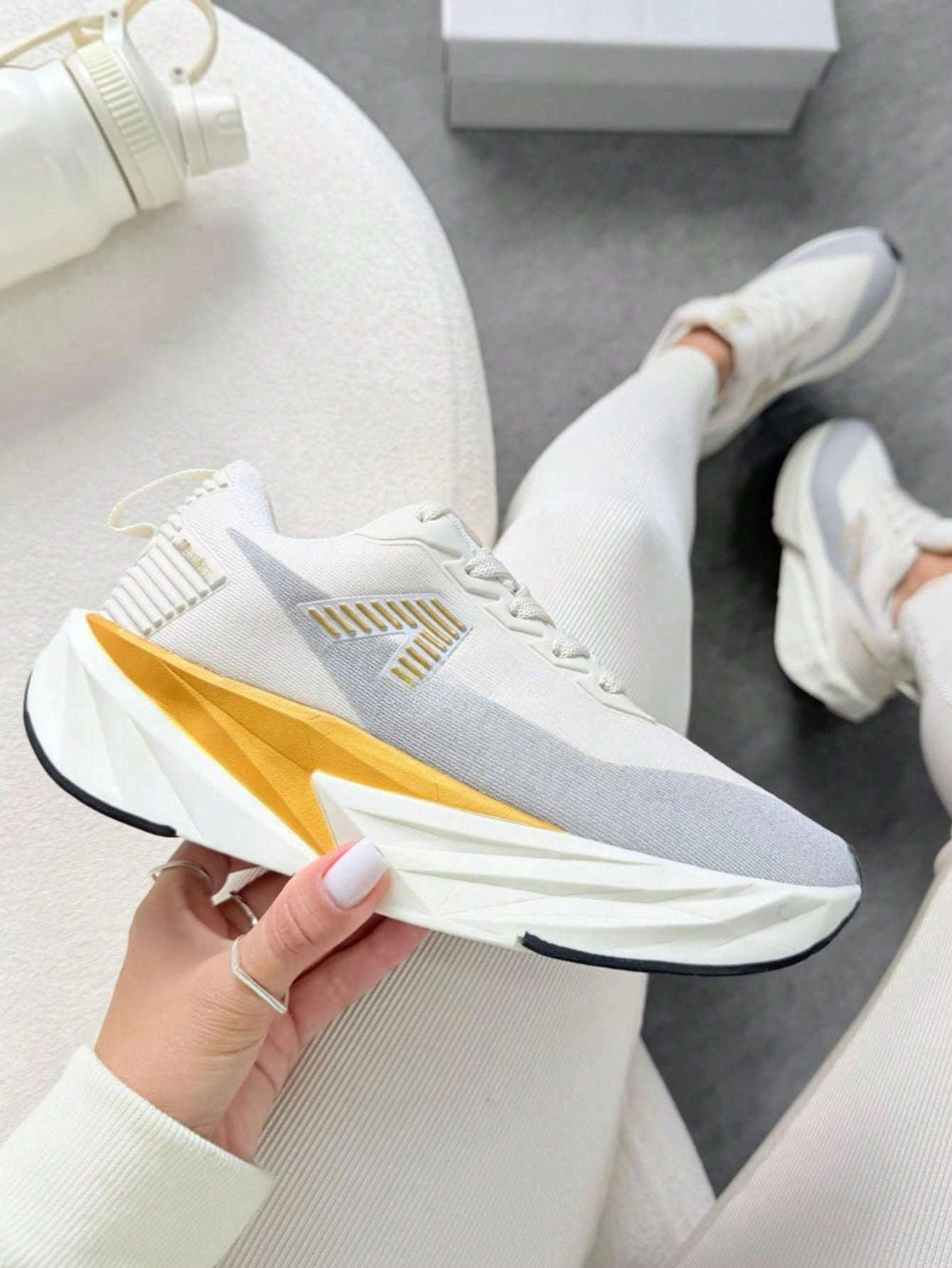 Tênis Feminino Chunky Corrida Caminhada Branco e – Doce Malícia