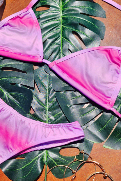 Biquíni Cortininha Estampado – Tie em azul – Doce Malícia