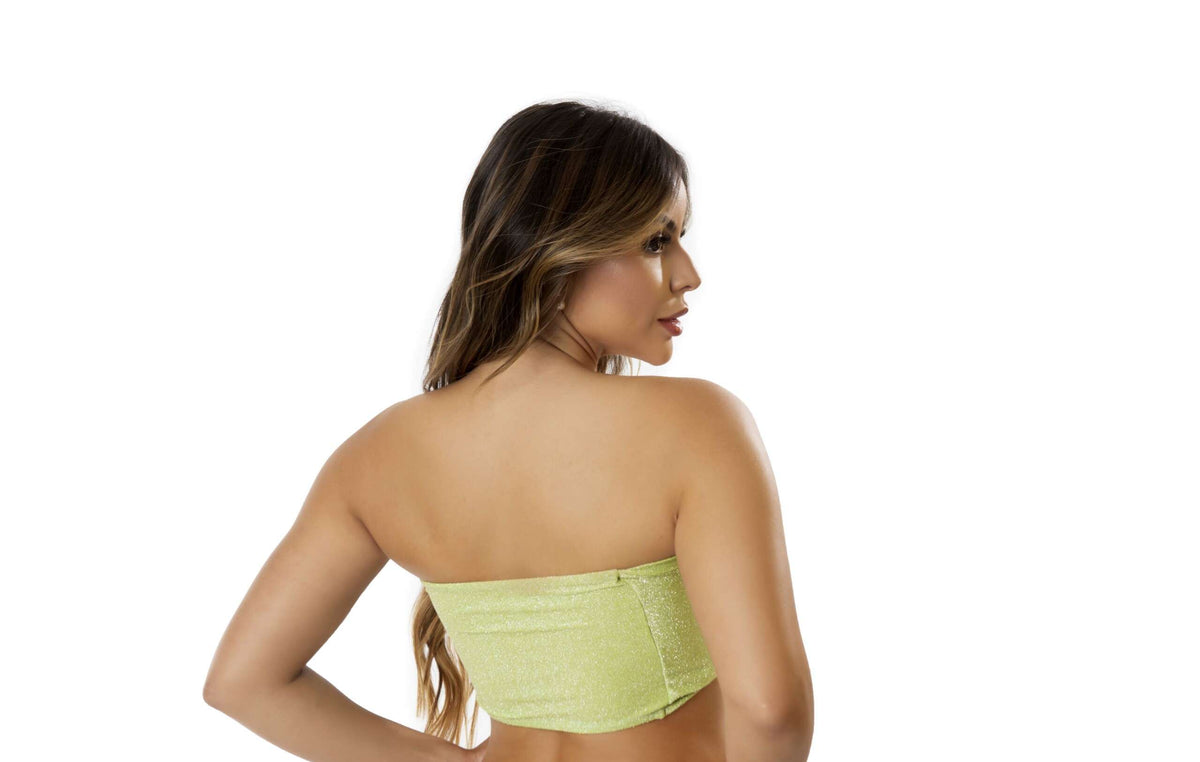 Top de Amarração com Bojo em Verde Neon – Doce Malícia