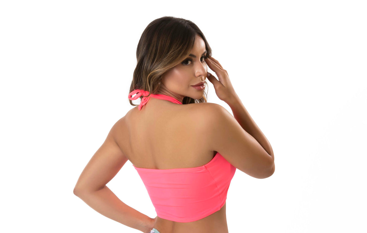 Top Faixa de Amarração em Laranja Neon – Doce Malícia