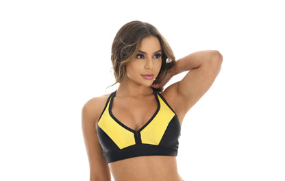 Top em amarelo e preto em Preto – Doce Malícia