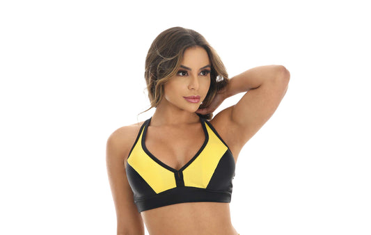Top em amarelo e preto em Preto – Doce Malícia