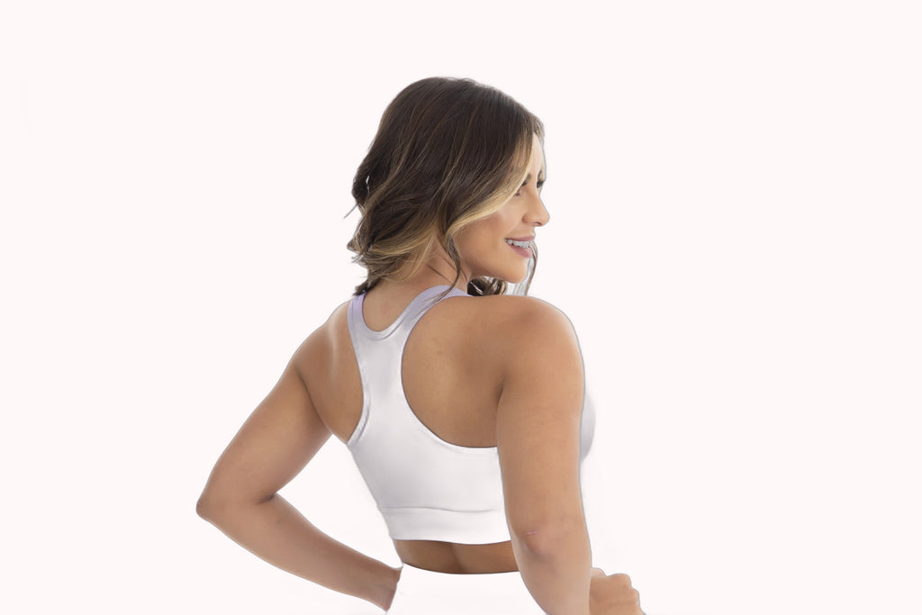 Top Fitness nadador com bojo lilás – Doce Malícia