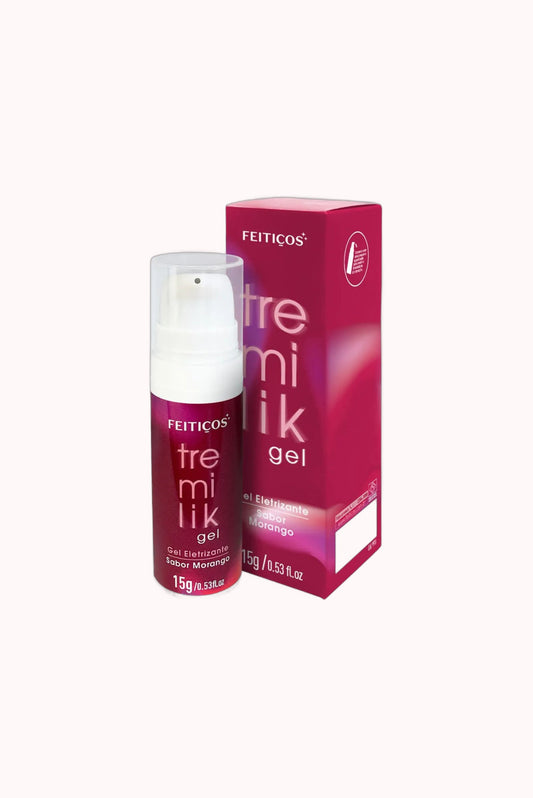 Tremilik Gel Vibrador Beijável – Morango 15G – Doce Malícia