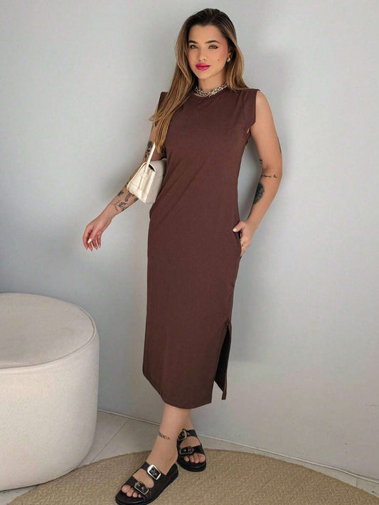 Vestido Midi Muscle Tee com Bolsos – Doce Malícia