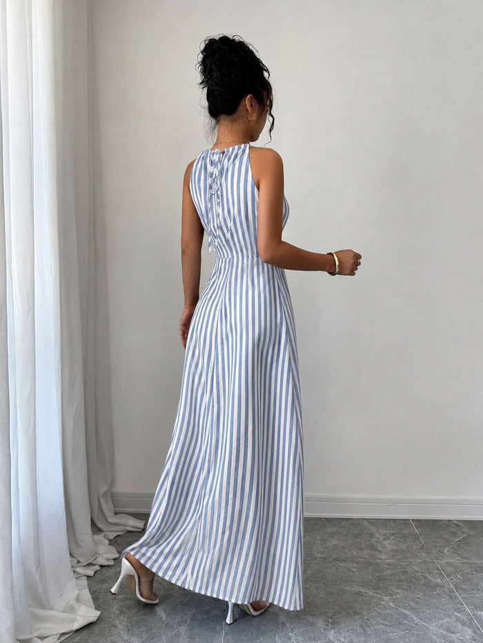 Vestido Feminino Algodão Linho Azul – Doce Malícia — Doce Malícia