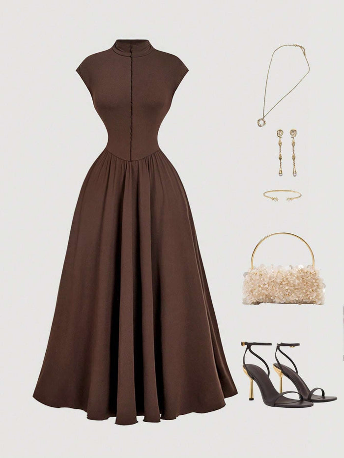 Vestido Feminino Canelado Longo – Doce Malícia — Doce Malícia