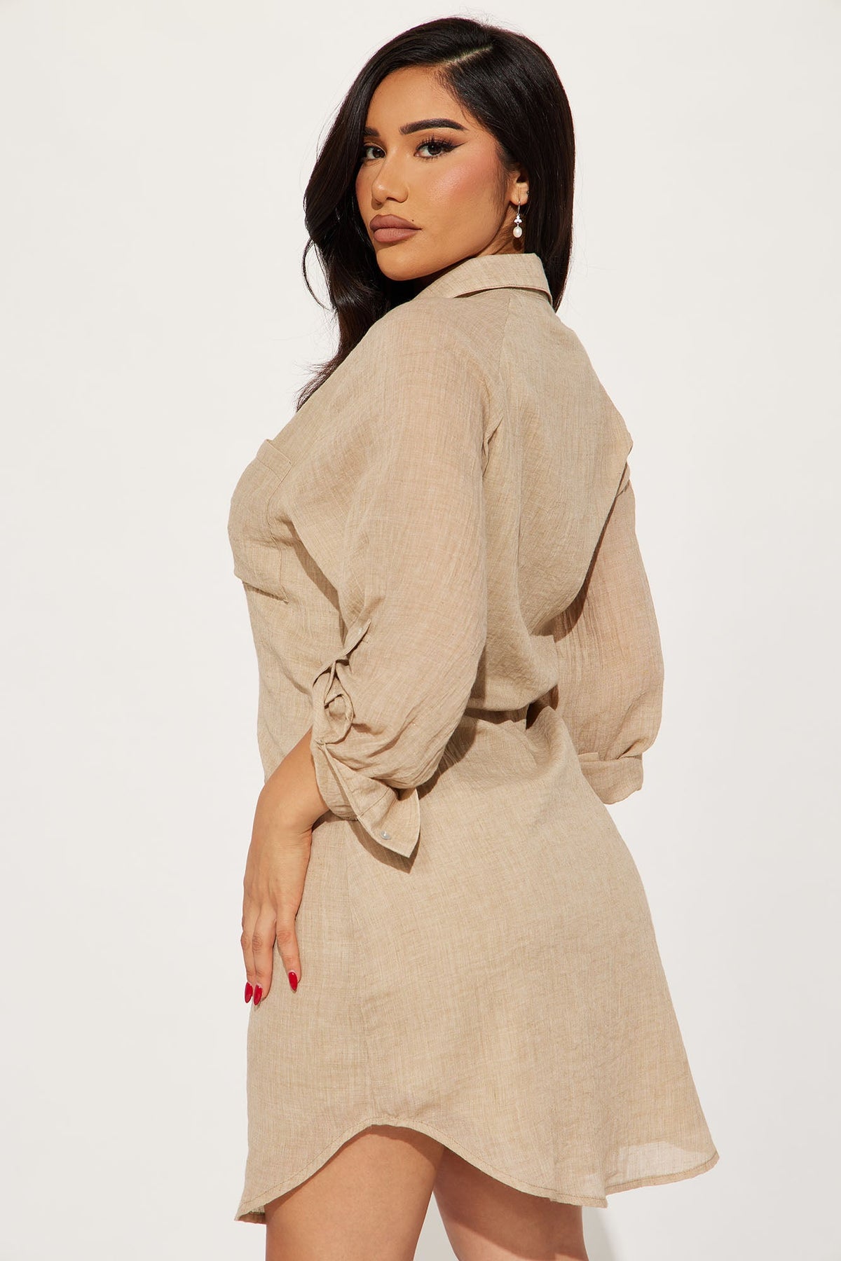 Vestido Feminino Curto Bege – Doce Malícia