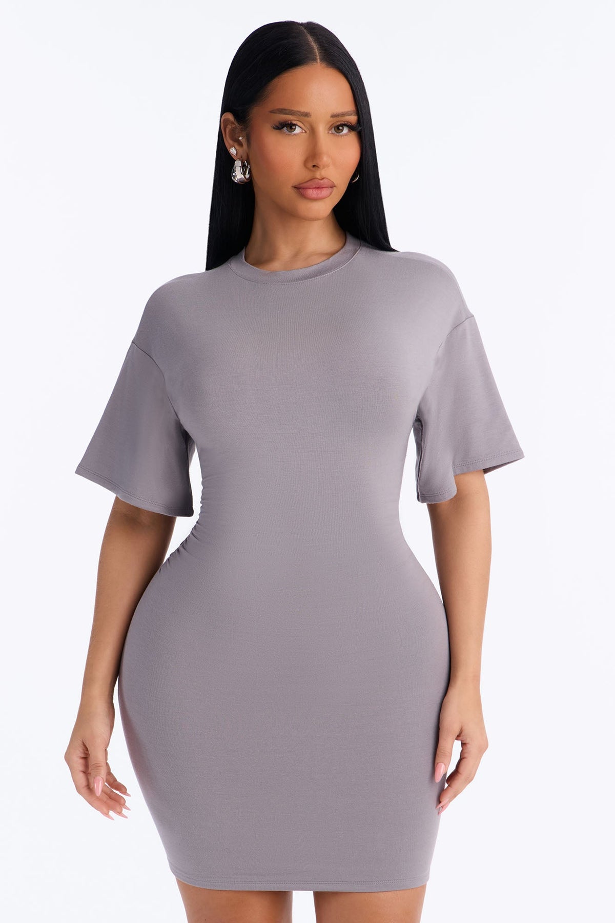 Vestido Feminino Curto Cinza – Doce Malícia