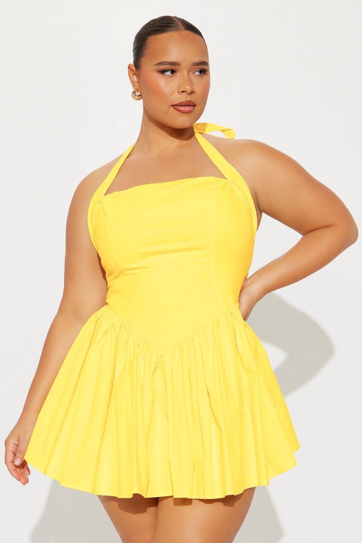 Vestido Feminino Curto Frente Única Amarelo Manteiga – Doce Malícia