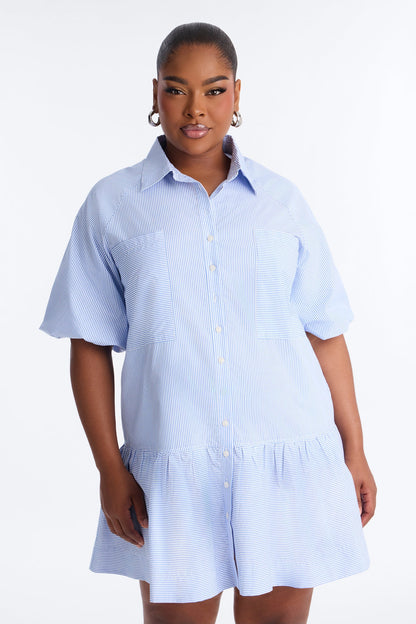 Vestido Feminino Curto Listrado – Doce Malícia