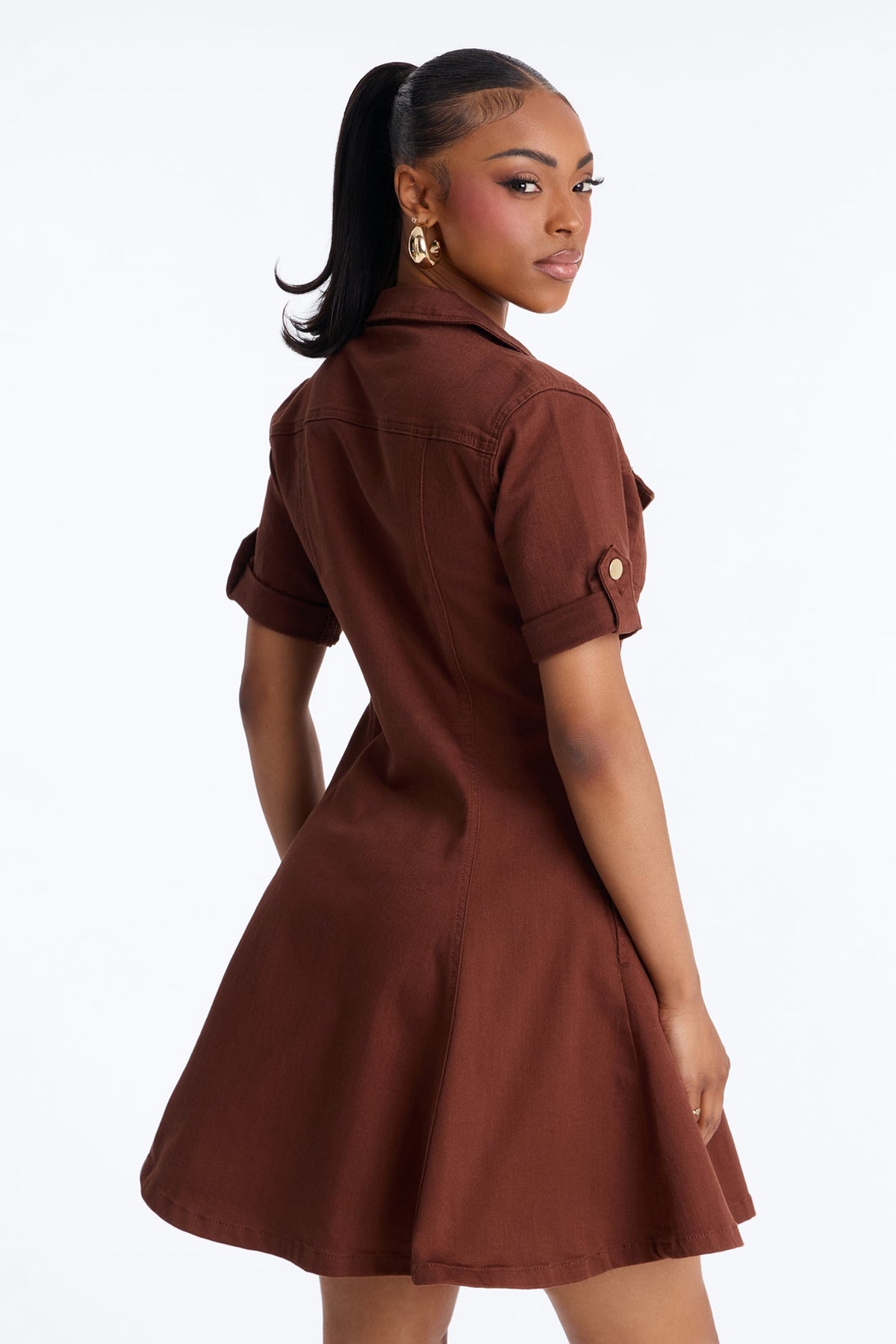 Vestido Feminino Curto Marrom – Doce Malícia