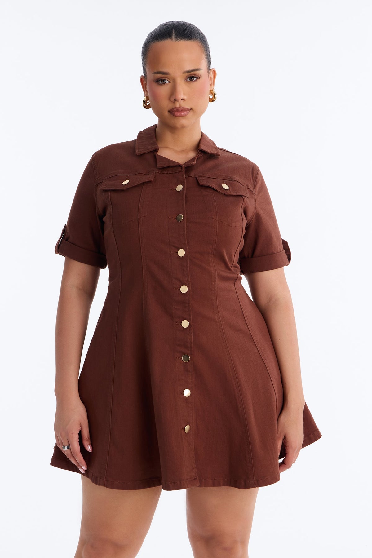 Vestido Feminino Curto Marrom – Doce Malícia