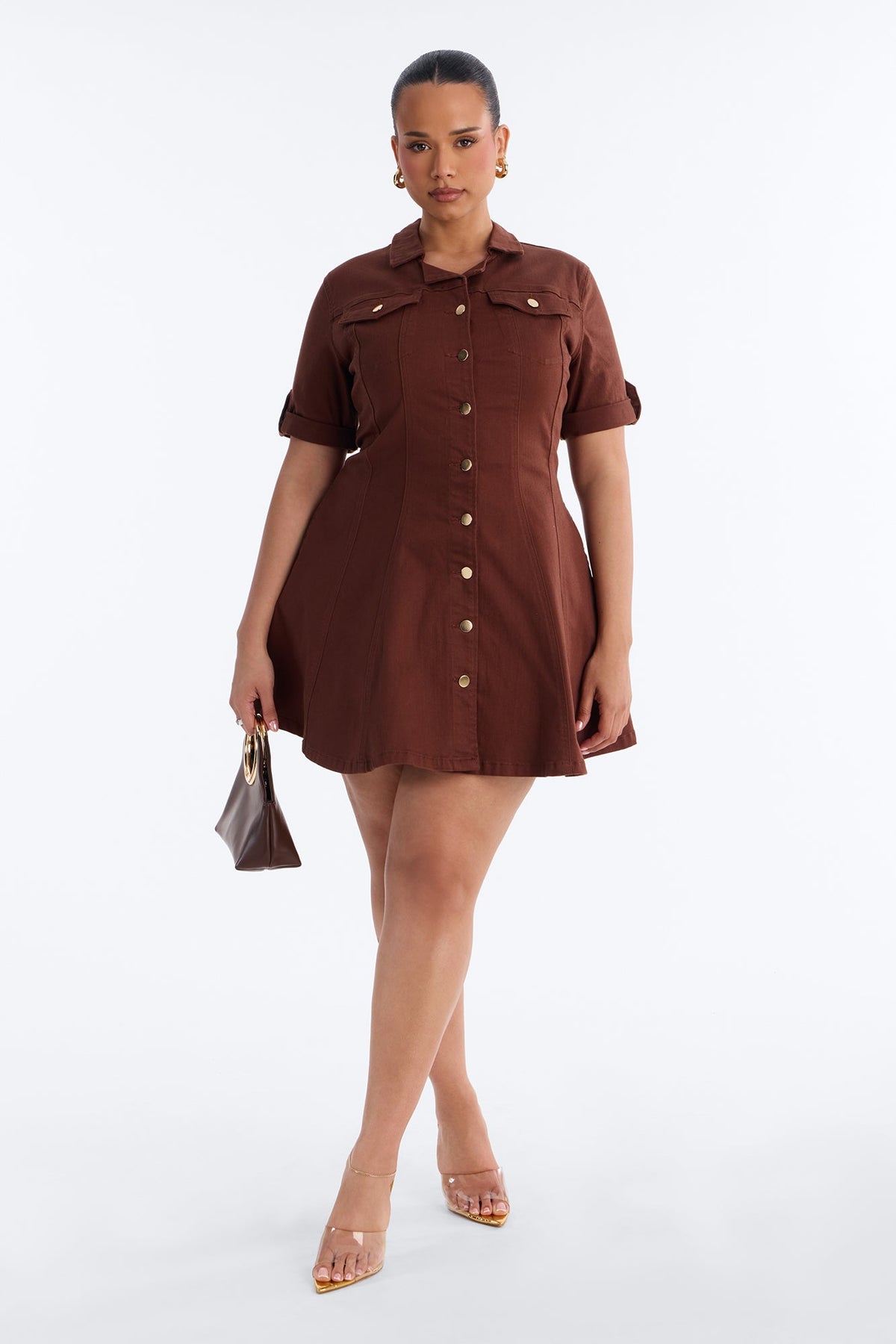 Vestido Feminino Curto Marrom – Doce Malícia
