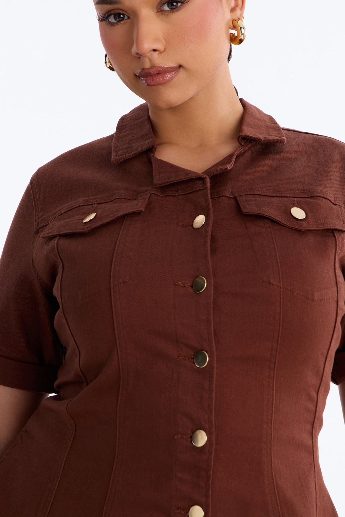 Vestido Feminino Curto Marrom – Doce Malícia
