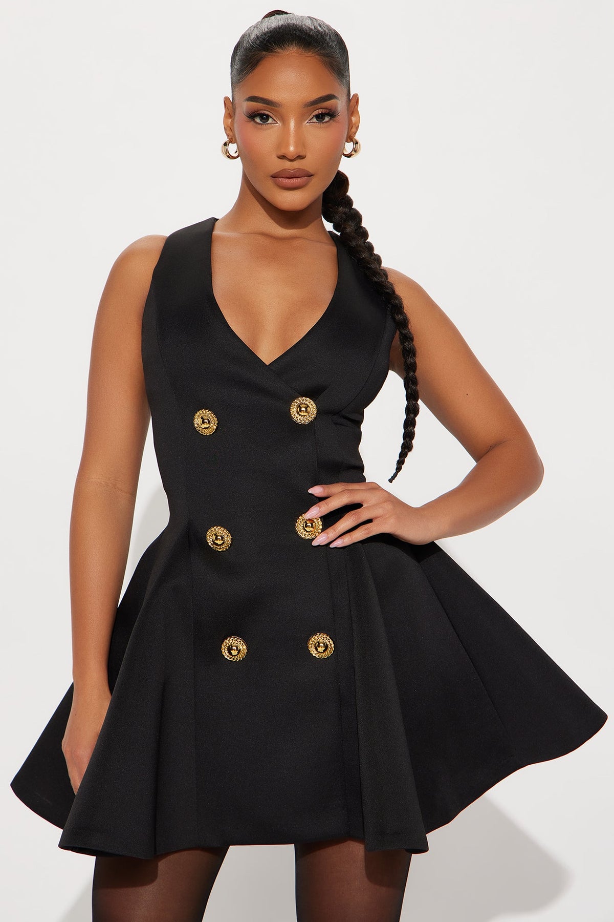 Vestido Feminino Curto Plissado Preto – Doce Malícia