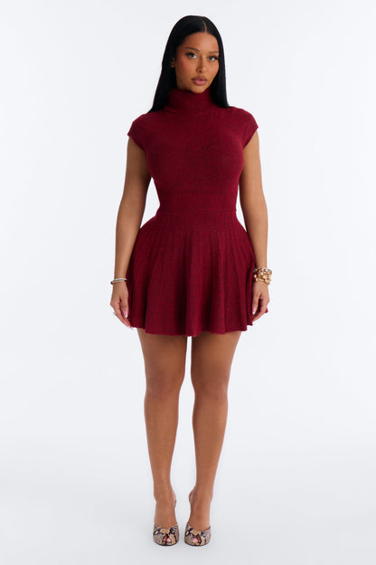 Vestido Feminino Curto Vinho – Doce Malícia