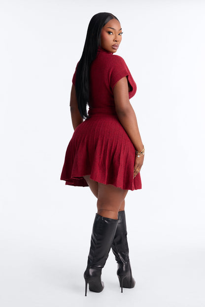 Vestido Feminino Curto Vinho – Doce Malícia
