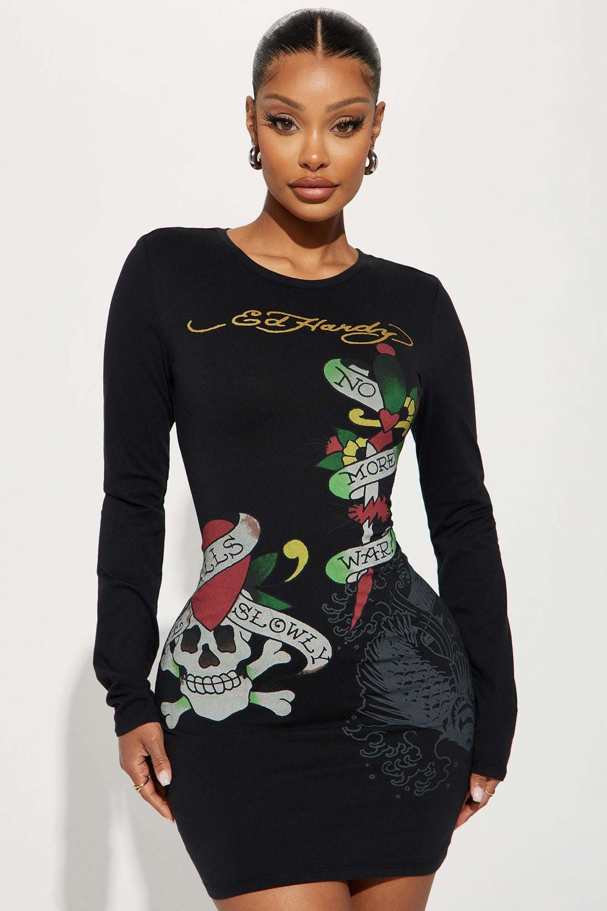 Vestido Feminino Estampado Preto – Doce Malícia