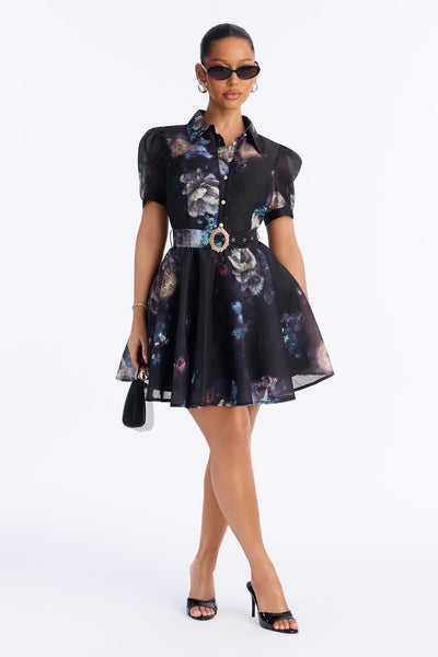 Vestido Feminino Floral Curto Azul – Doce Malícia