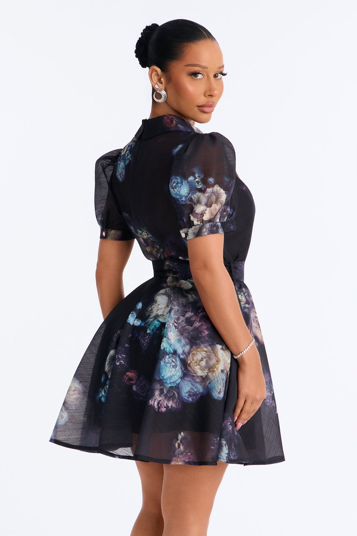 Vestido Feminino Floral Curto Azul – Doce Malícia