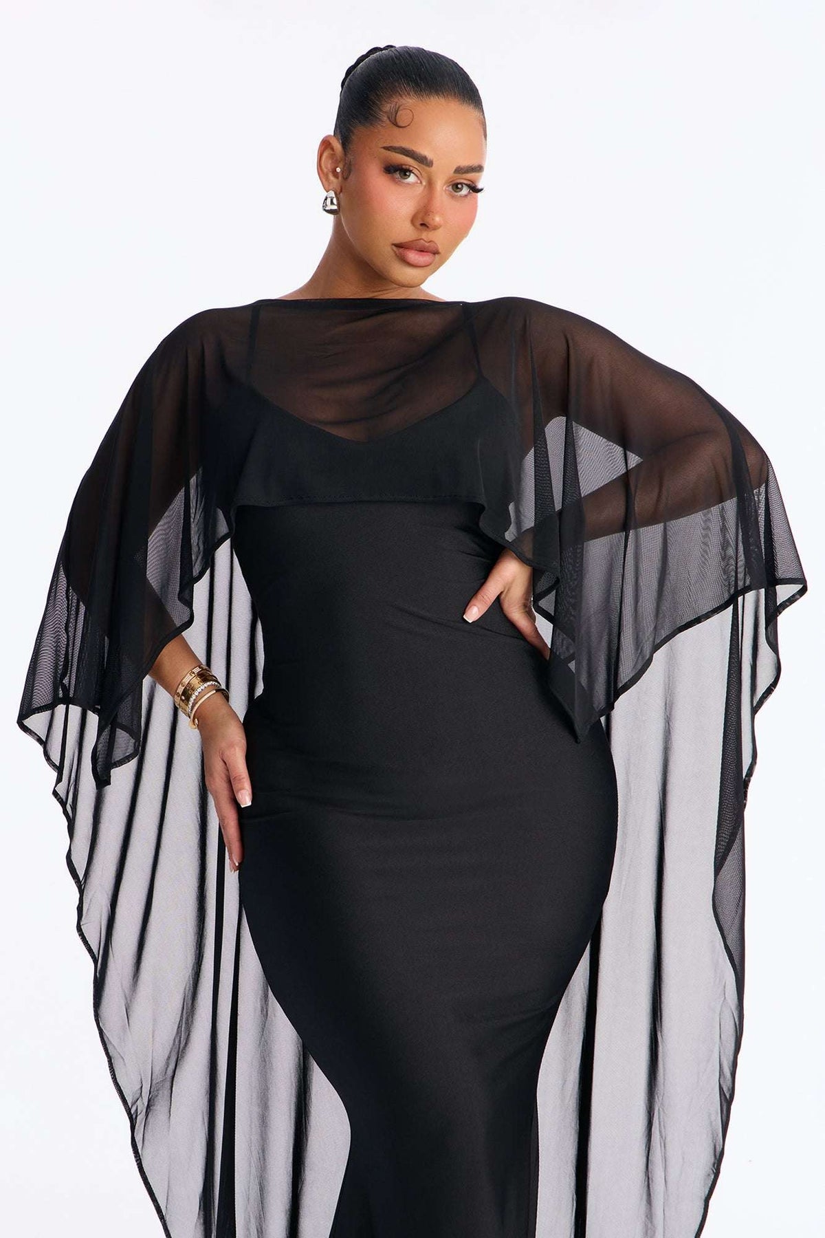 Vestido Feminino Longo Alcinha Cetim Preto – Doce Malícia