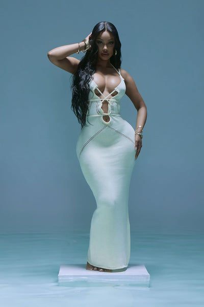 Vestido Feminino Longo Alcinha Decote V – Doce Malícia