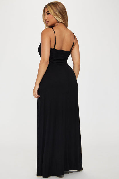 Vestido Feminino Longo Alcinha Preto – Doce Malícia
