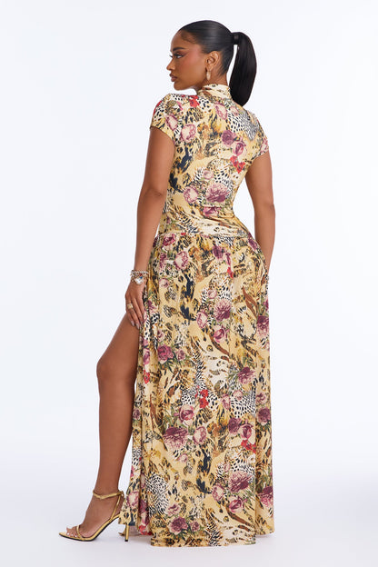 Vestido Feminino Longo Amarelo – Doce Malícia
