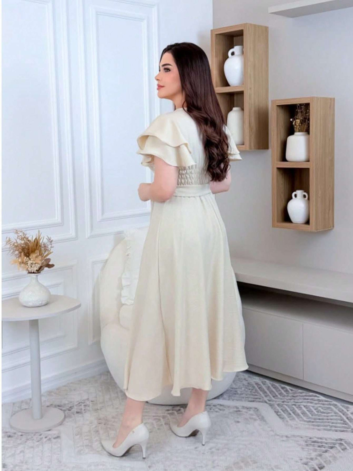 Vestido Midi Manga Bufante – Doce Malícia