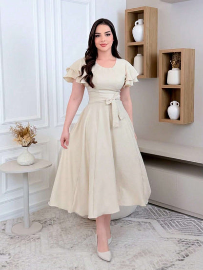 Vestido Midi Manga Bufante – Doce Malícia