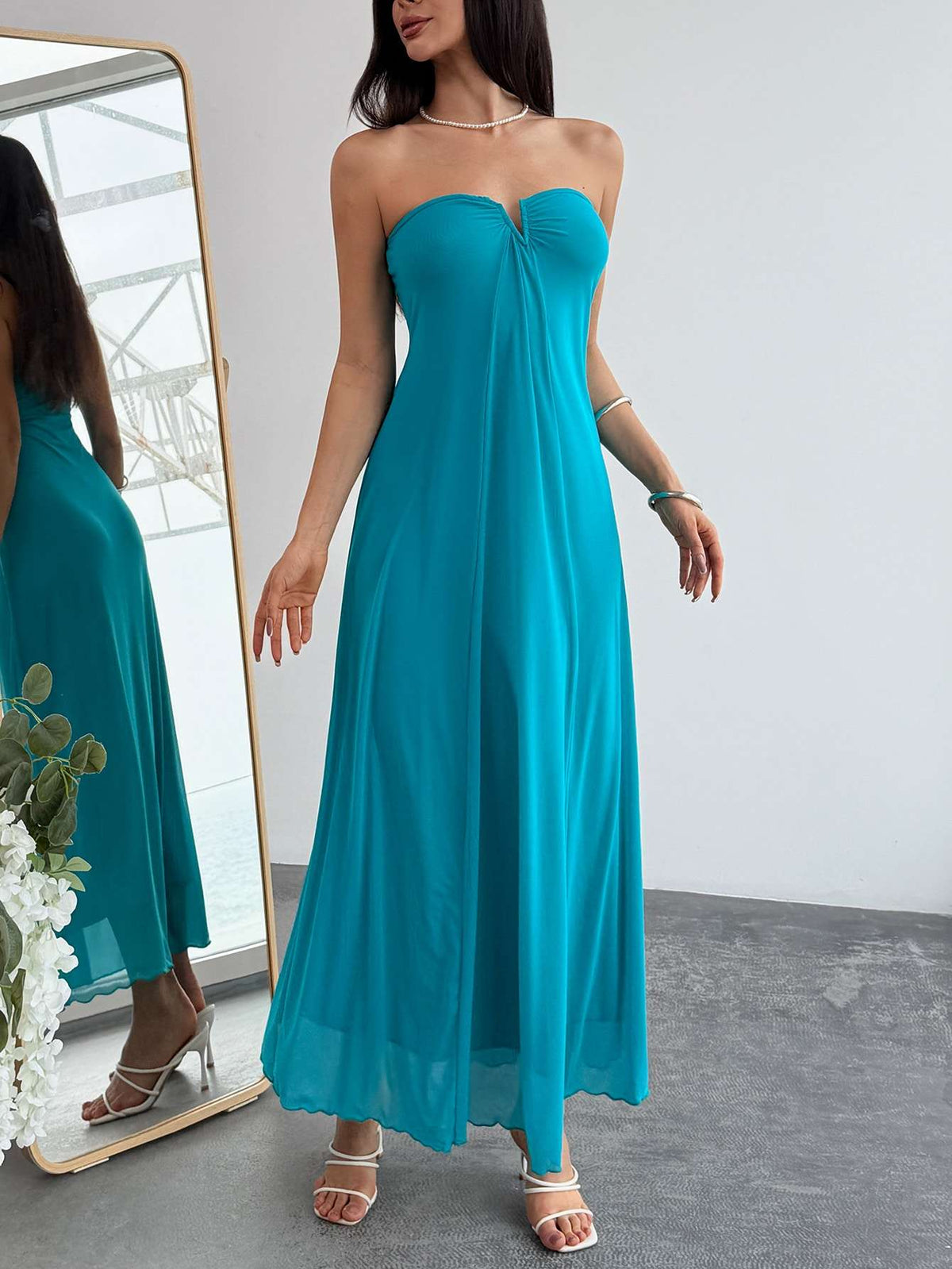 Vestido Feminino Longo Bege – Doce Malícia