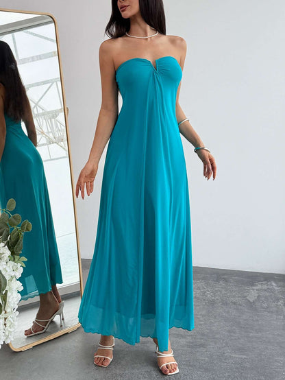 Vestido Feminino Longo Bege – Doce Malícia
