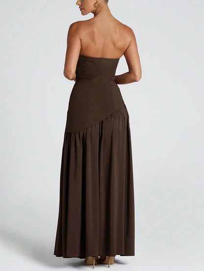 Vestido Feminino Longo Café – Doce Malícia