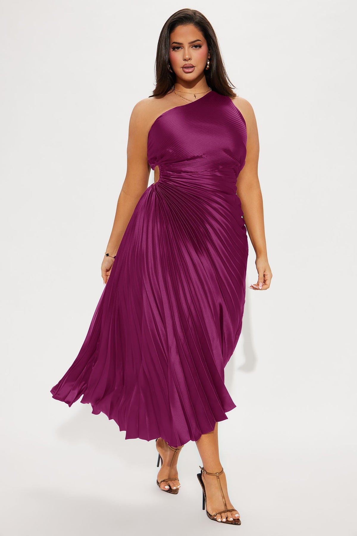 Vestido Feminino Longo Cetim Marrom – Doce Malícia