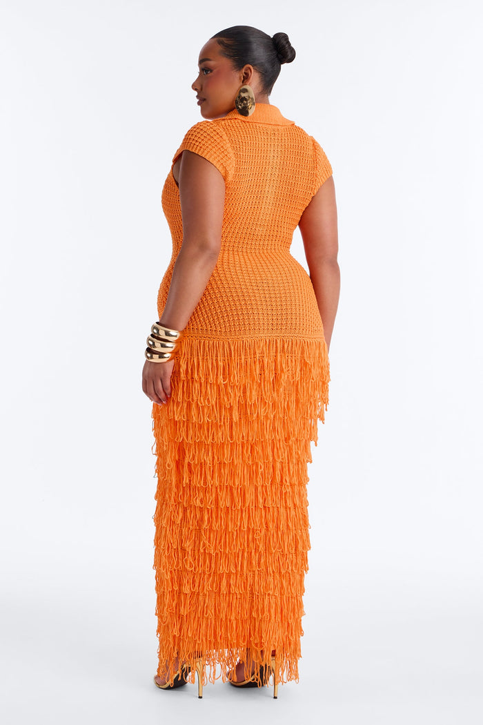 Vestido Feminino Longo Crochê Marrom – Doce Malícia — Doce Malícia