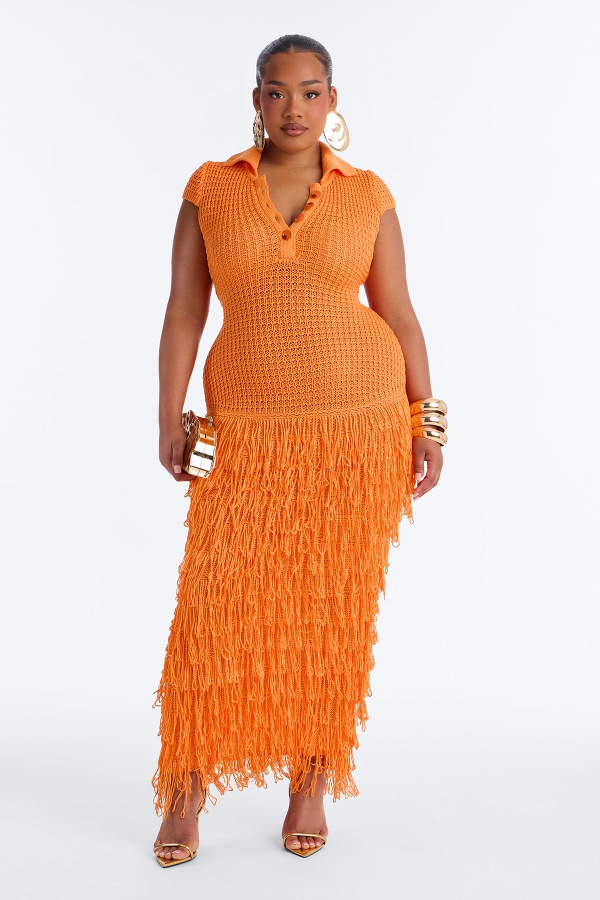 Vestido Feminino Longo Crochê Marrom – Doce Malícia