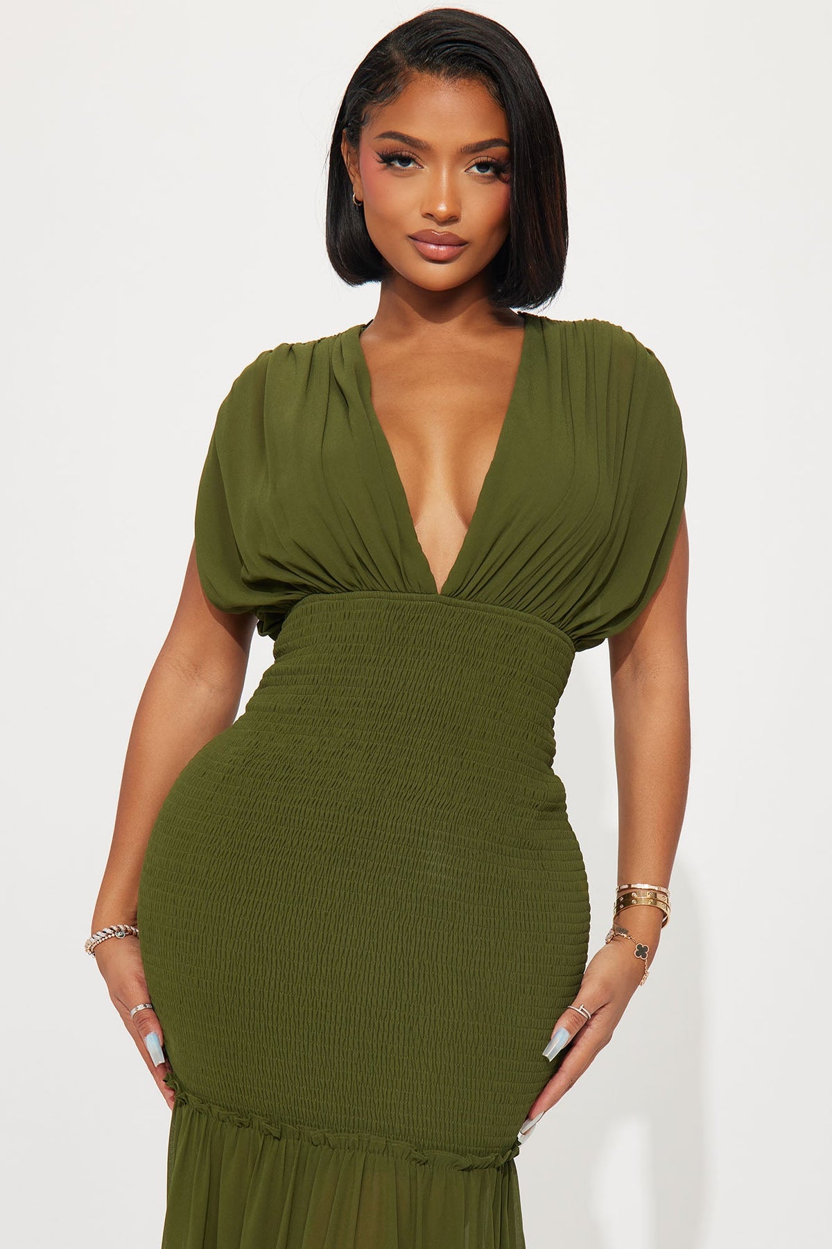 Vestido Feminino Longo Decote V – Doce Malícia
