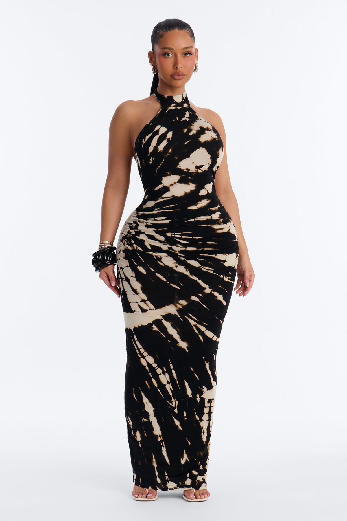 Vestido Feminino Longo Frente Única Preto – Doce Malícia