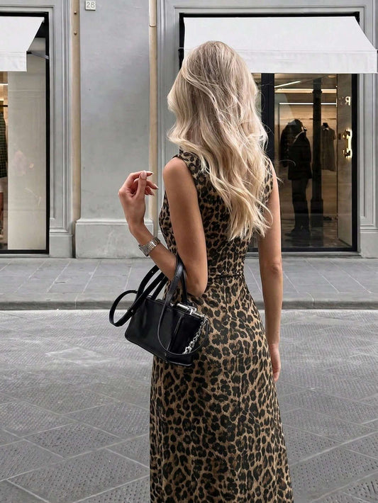 Vestido Longo Animal Print Onça – Doce Malícia