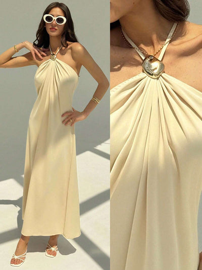 Vestido Feminino Longo Plissada – Doce Malícia