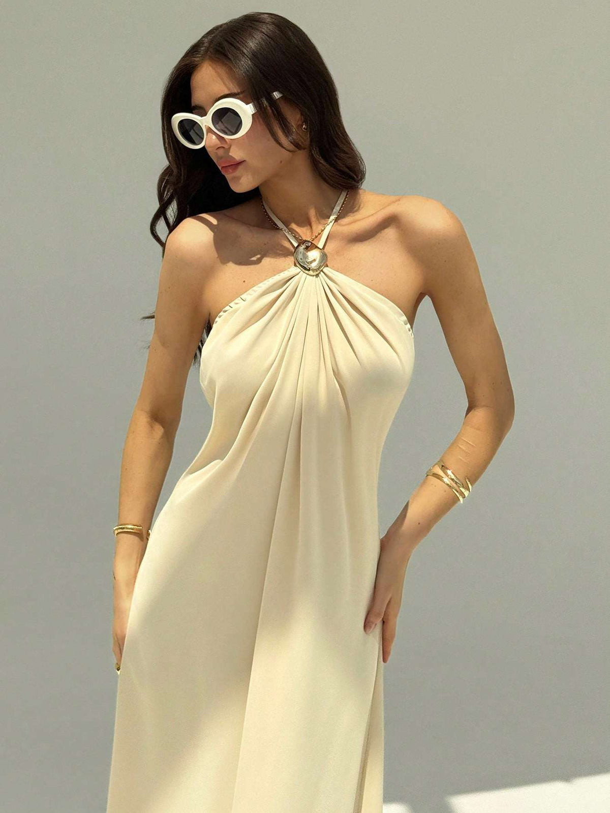 Vestido Feminino Longo Plissada – Doce Malícia