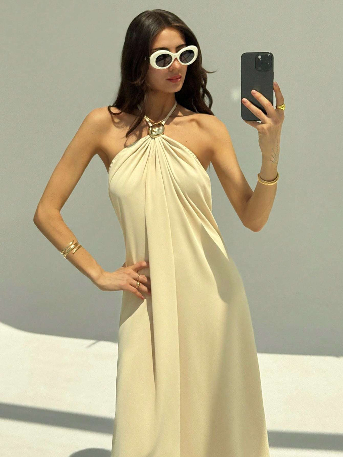Vestido Feminino Longo Plissada – Doce Malícia