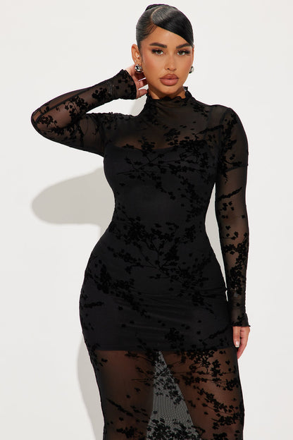 Vestido Feminino Longo Tule Preto – Doce Malícia