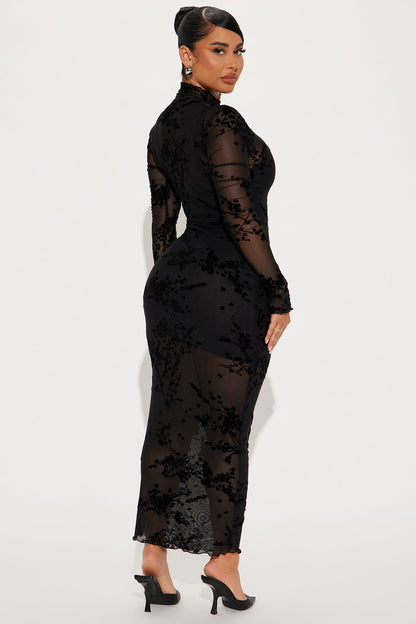 Vestido Feminino Longo Tule Preto – Doce Malícia